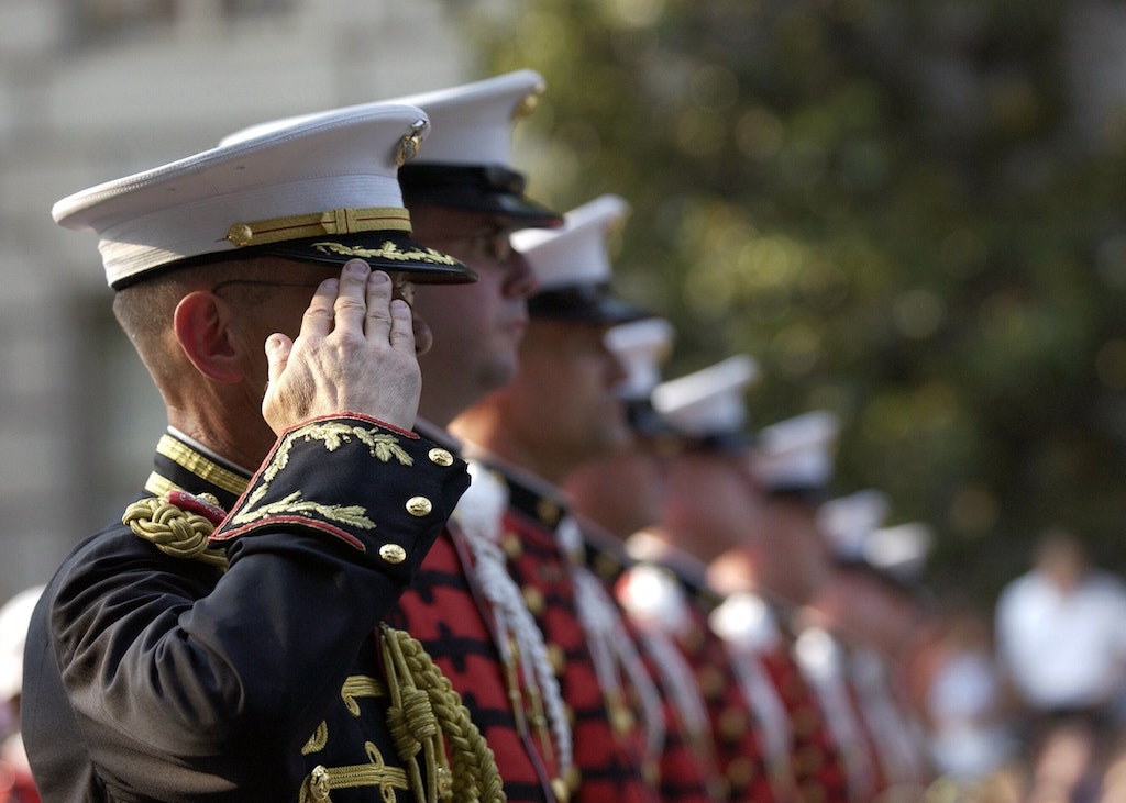soldiers salute